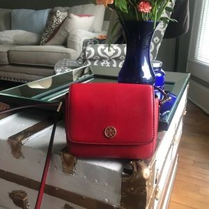 Authentic Tory Burch Red Cross body.